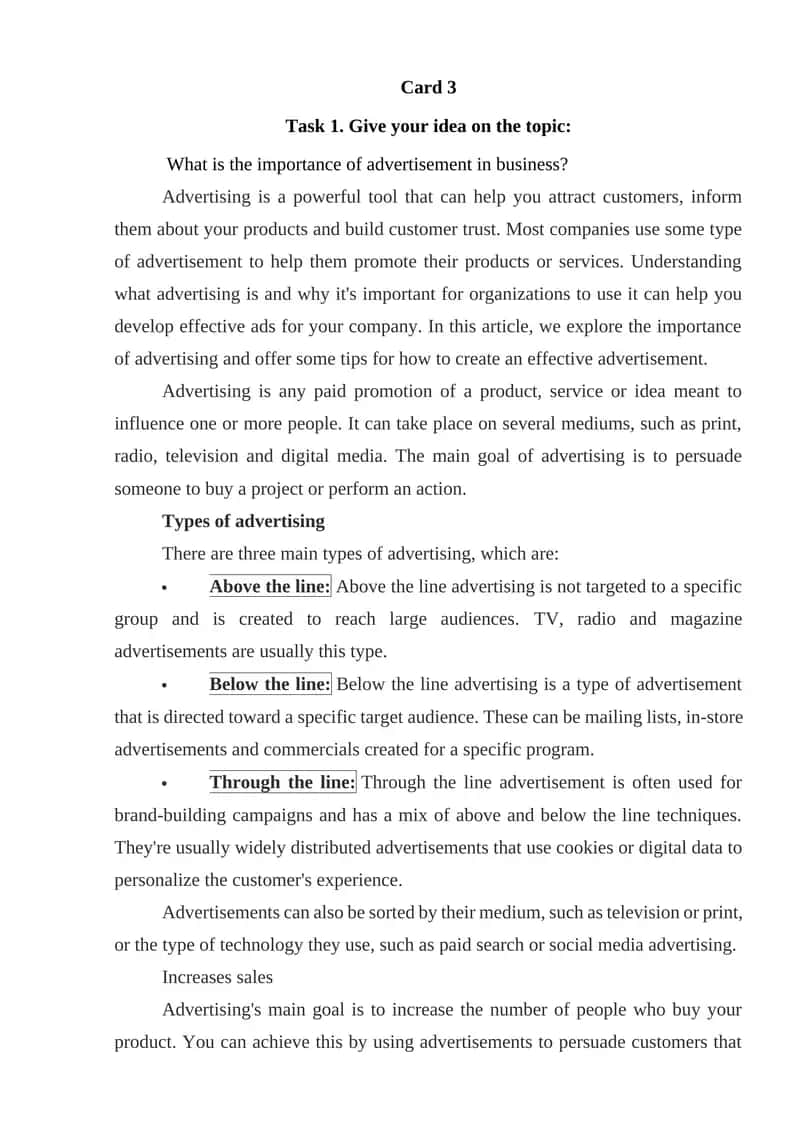 Importance of Advertisement in Business