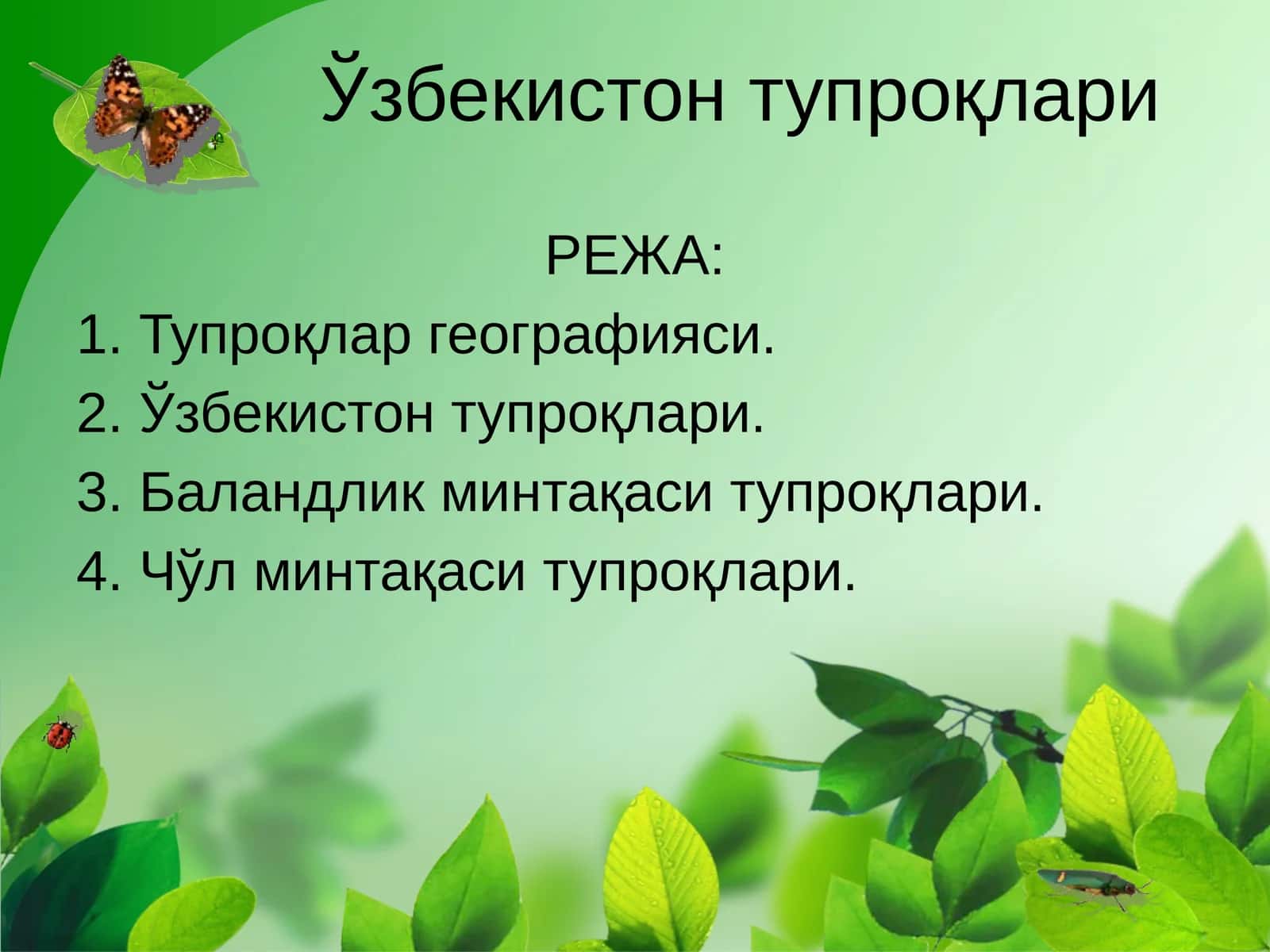 Ўзбекистон тупроқлари