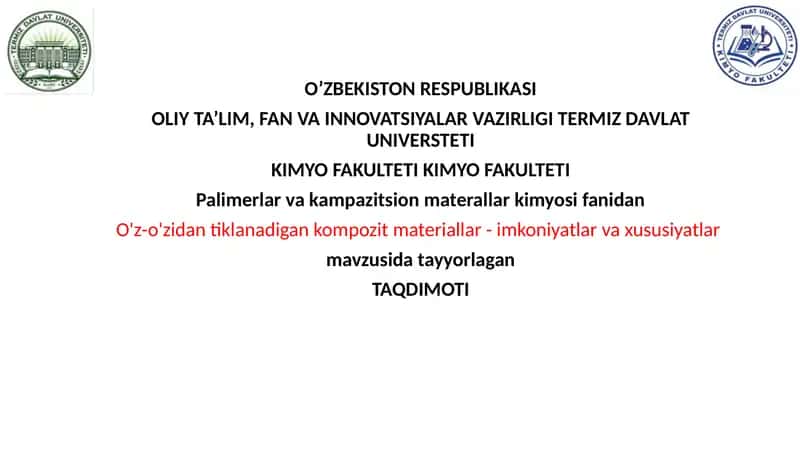 O'z-o'zidan tiklanadigan kompozit materiallar