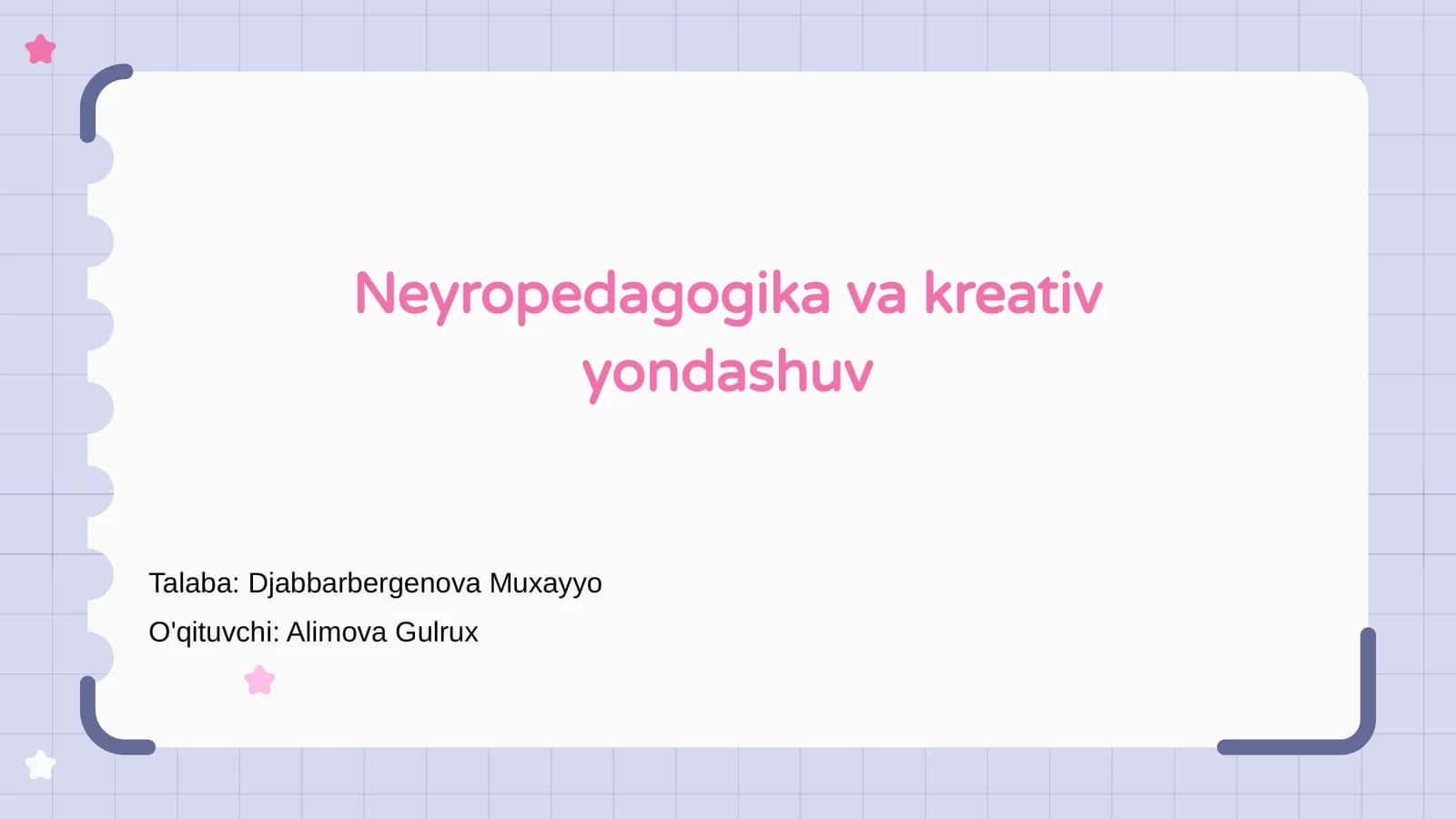 Neyropedagogika va kreativ yondashuv