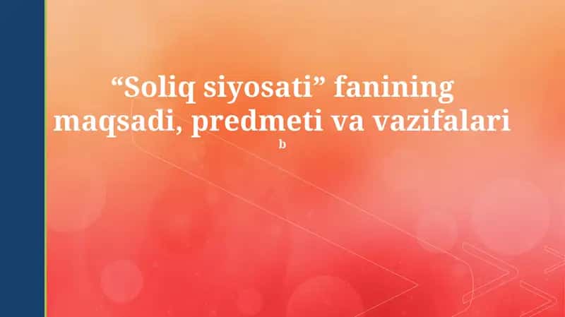 Soliq siyosati