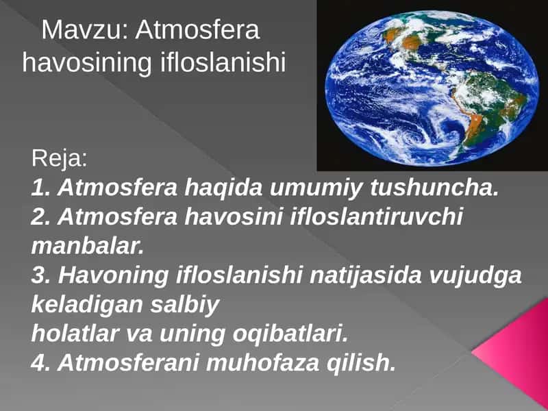 Atmosfera havosining ifloslanishi