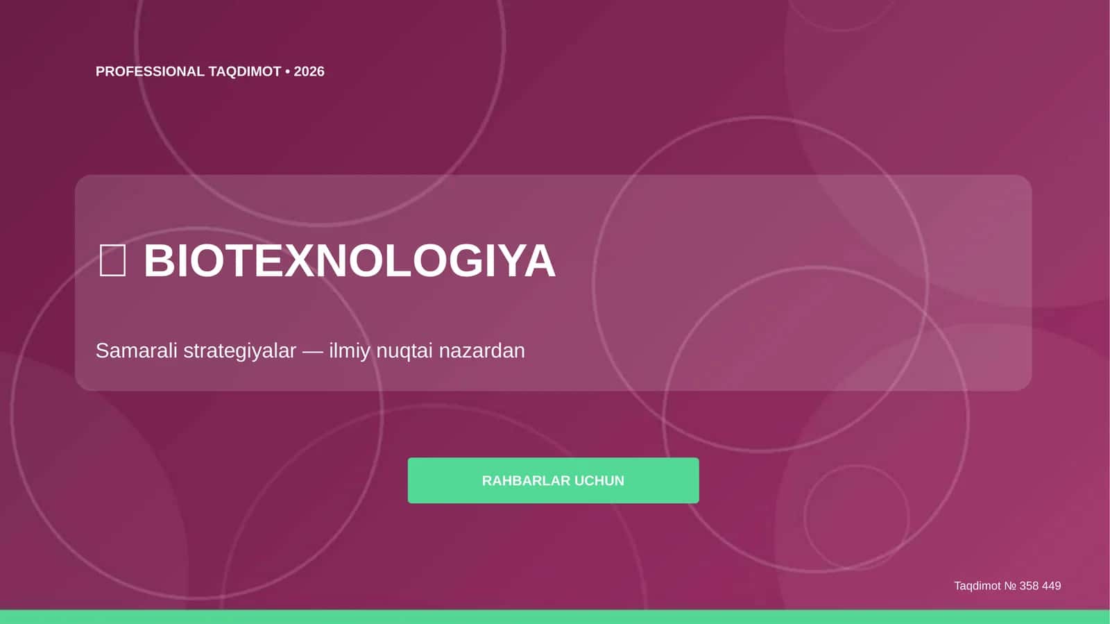BIOTEXNOLOGIYA