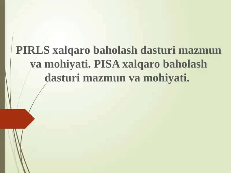 PISAxalqarobaholashdasturi