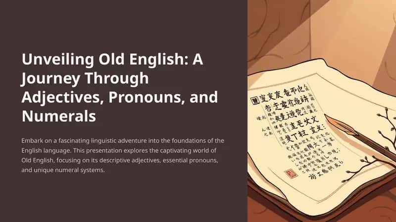 Unveiling Old English: A Journey Through Adjectives, Pronouns, and Numerals