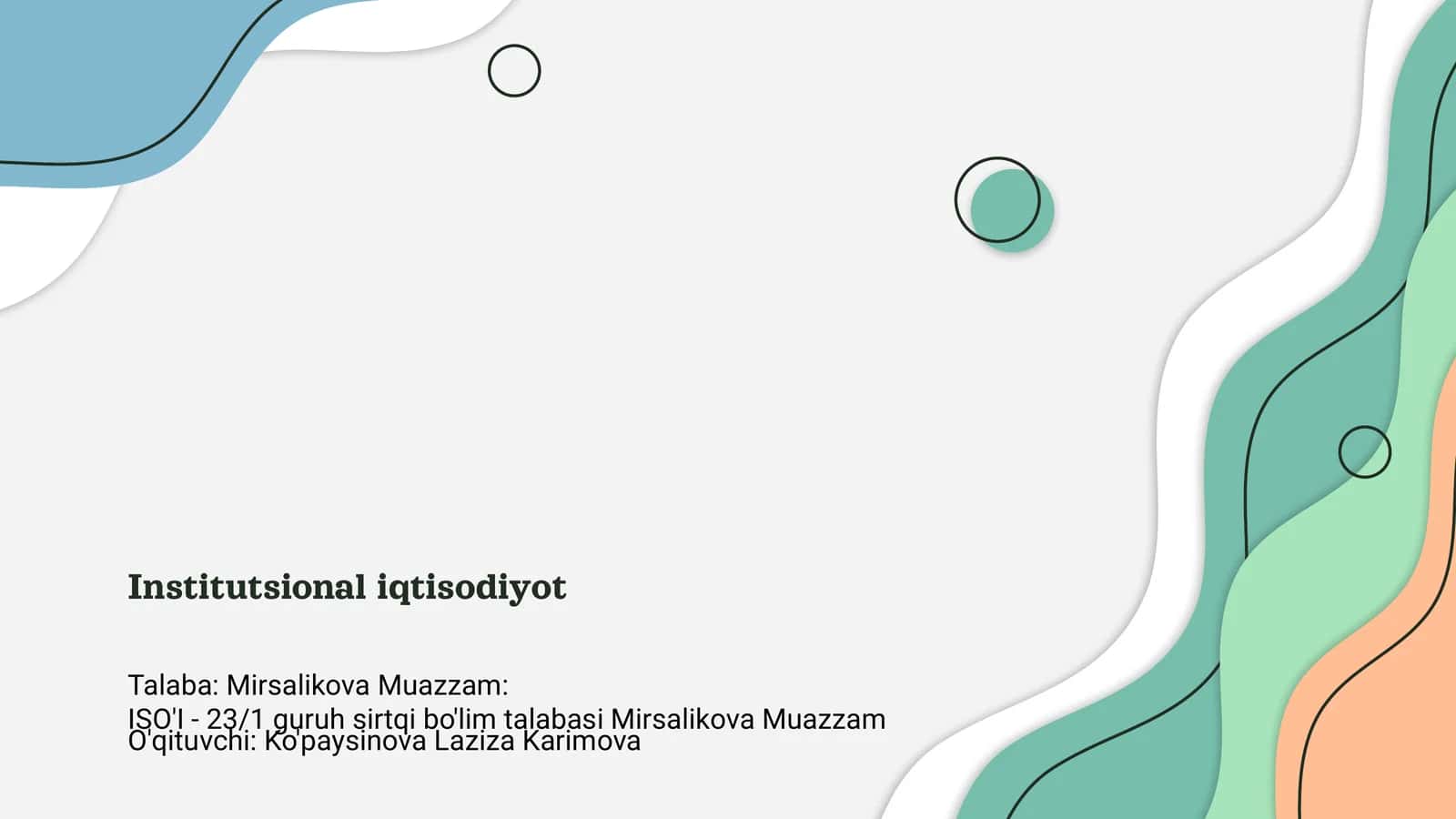 Institutsional iqtisodiyot