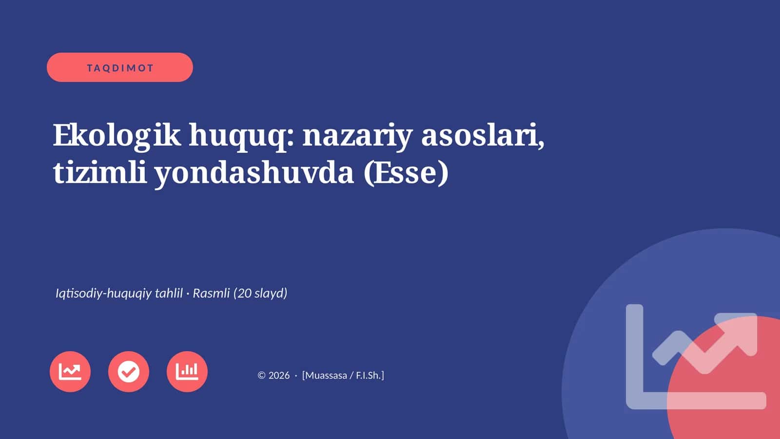 Ekologik huquq: nazariy asoslari, tizimli yondashuvda (Esse)