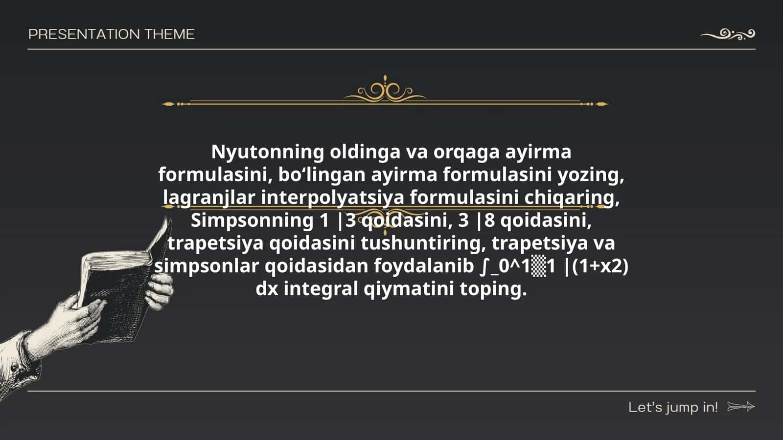 Lagranjlar interpolyatsiya formulasi