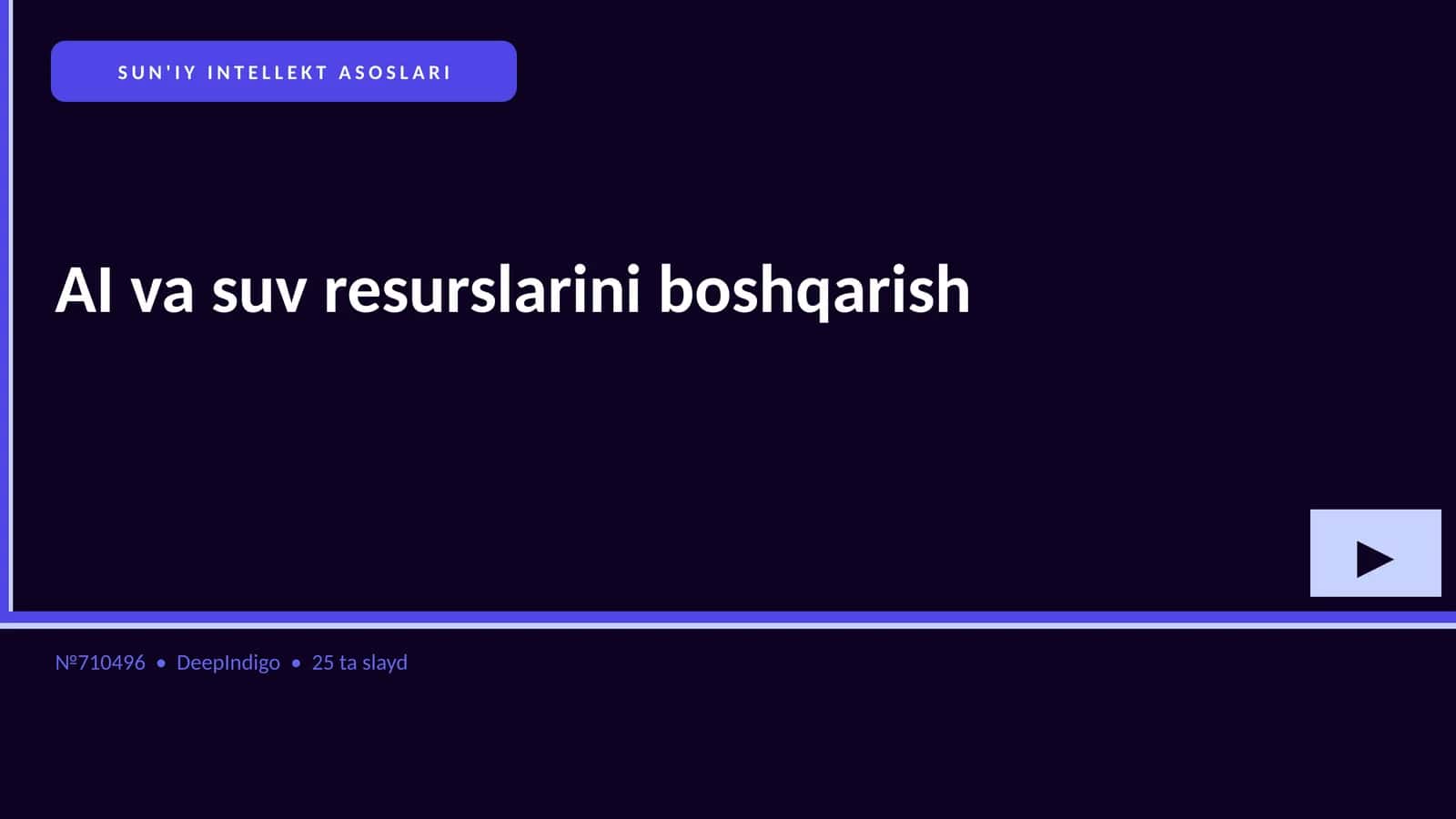 SUN'IY INTELLEKT ASOSLARI