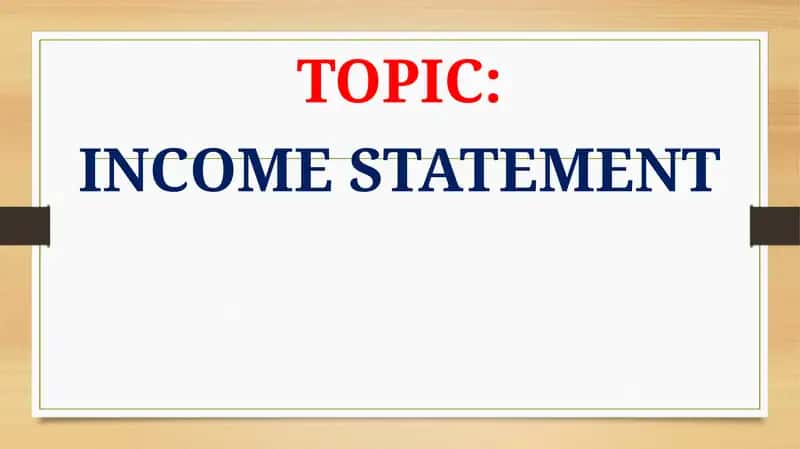 Income statement