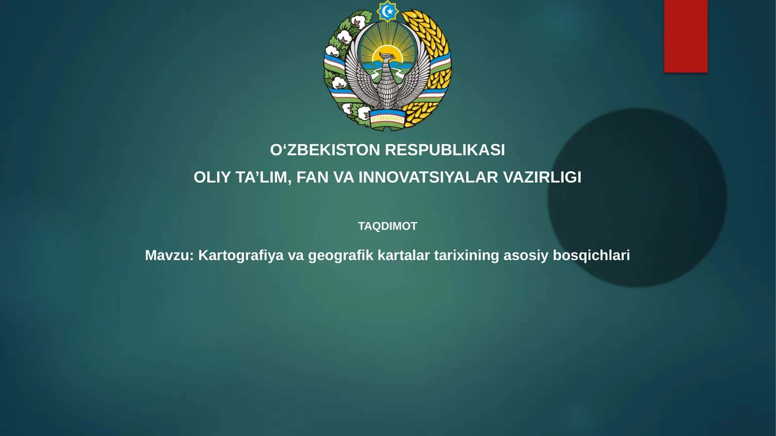 Kartografiya va geografik kartalar tarixining asosiy bosqichlari