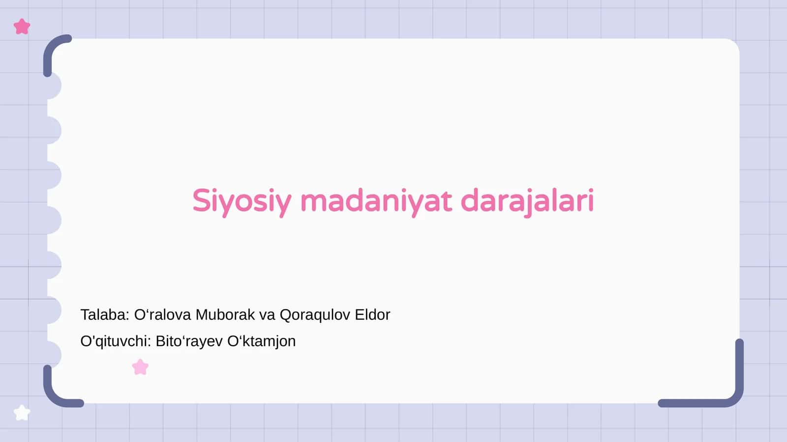Siyosiy madaniyat darajalari