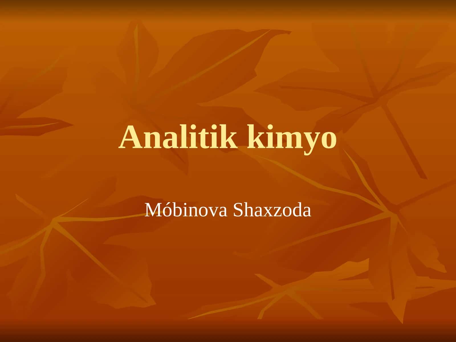 Analitikkimyo