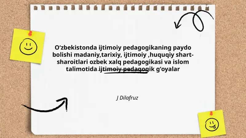 Oʻzbekistonda Ijtimoiy Pedagogika