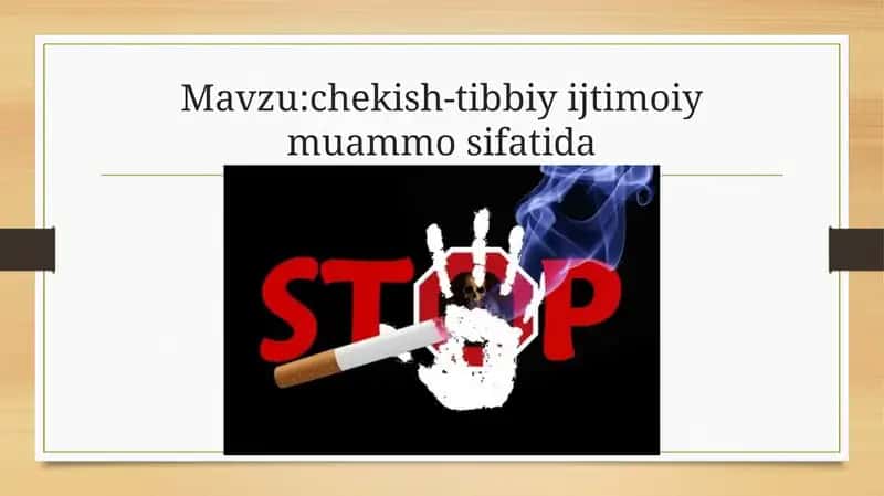 chekish-tibbiy ijtimoiy muammo sifatida