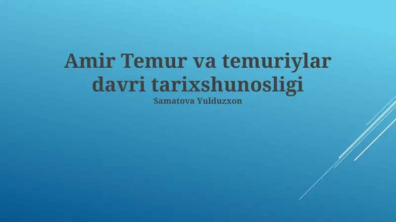 Temuriylar Davri Tarixshunosligi