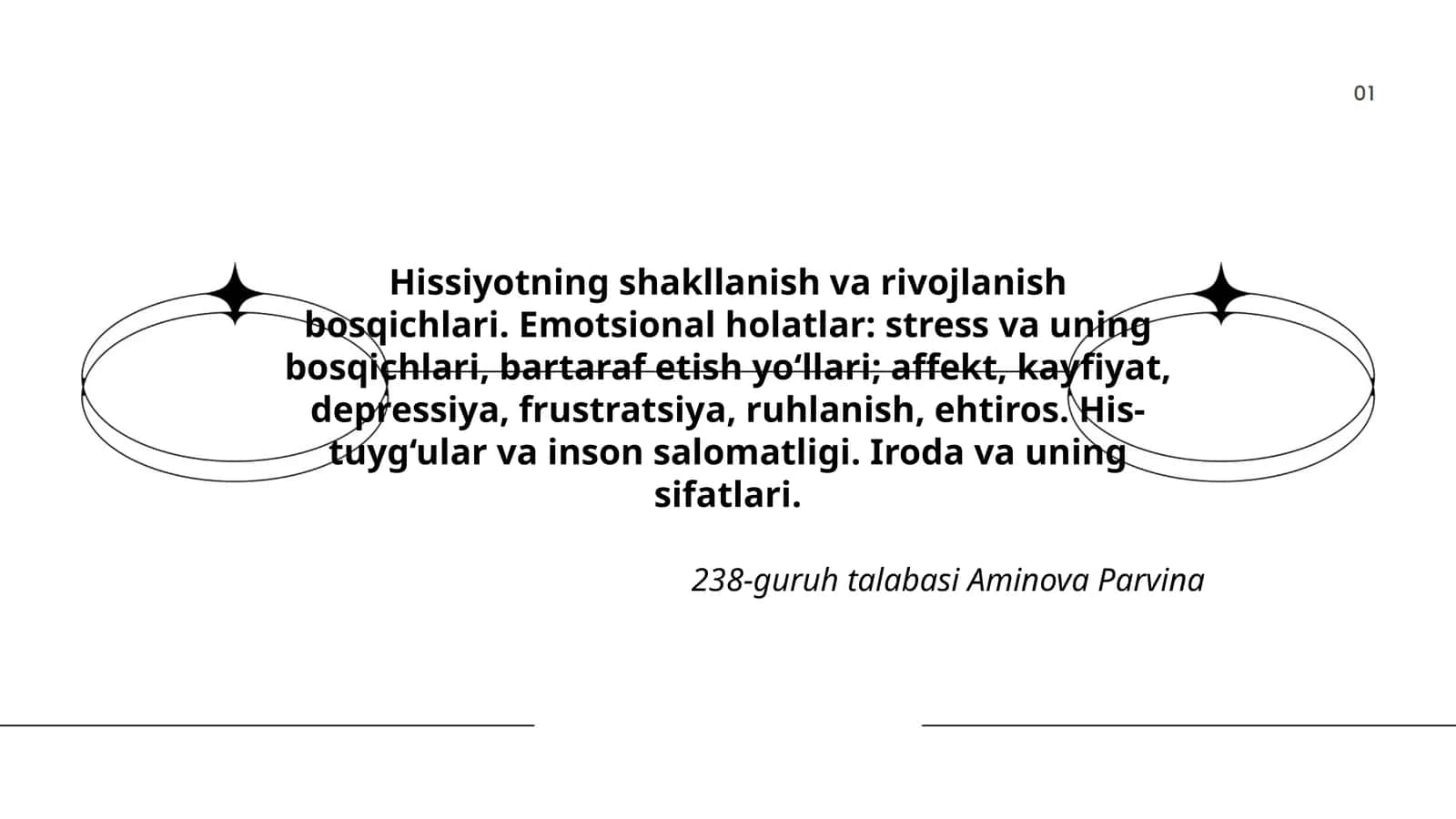 Emotsional holatlar va ularning mazmuni