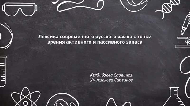 Лексика современного русского языка с точки зрения активного и пассивного запаса