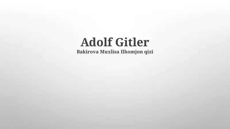 Adolf Gitler