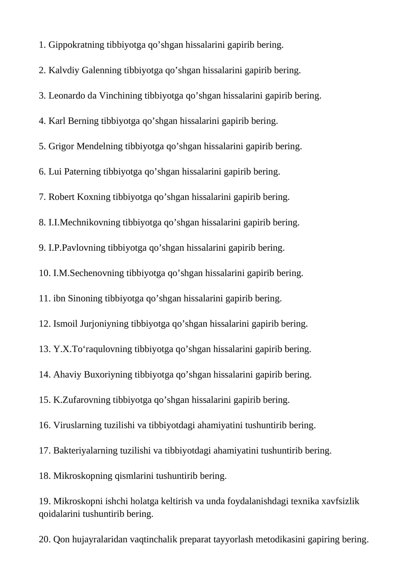 Tibbiyot sharhlari