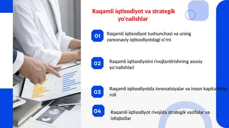 Raqamli iqtisodiyot va strategik yo'nalishlar