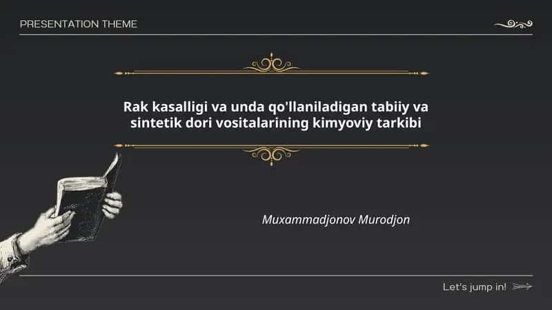 Rak kasalligi va unda qo'llaniladigan tabiiy va sintetik dori vositalarining kimyoviy tarkibi