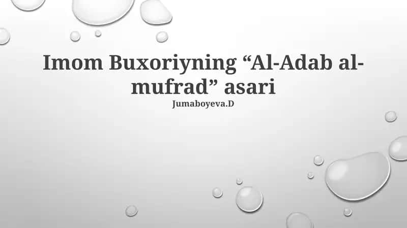 Al-Adab al-Mufrad