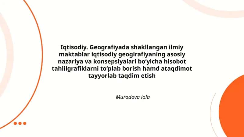 Geografiyada shakllangan ilmiy maktablar iqtisodiy geogirafiya