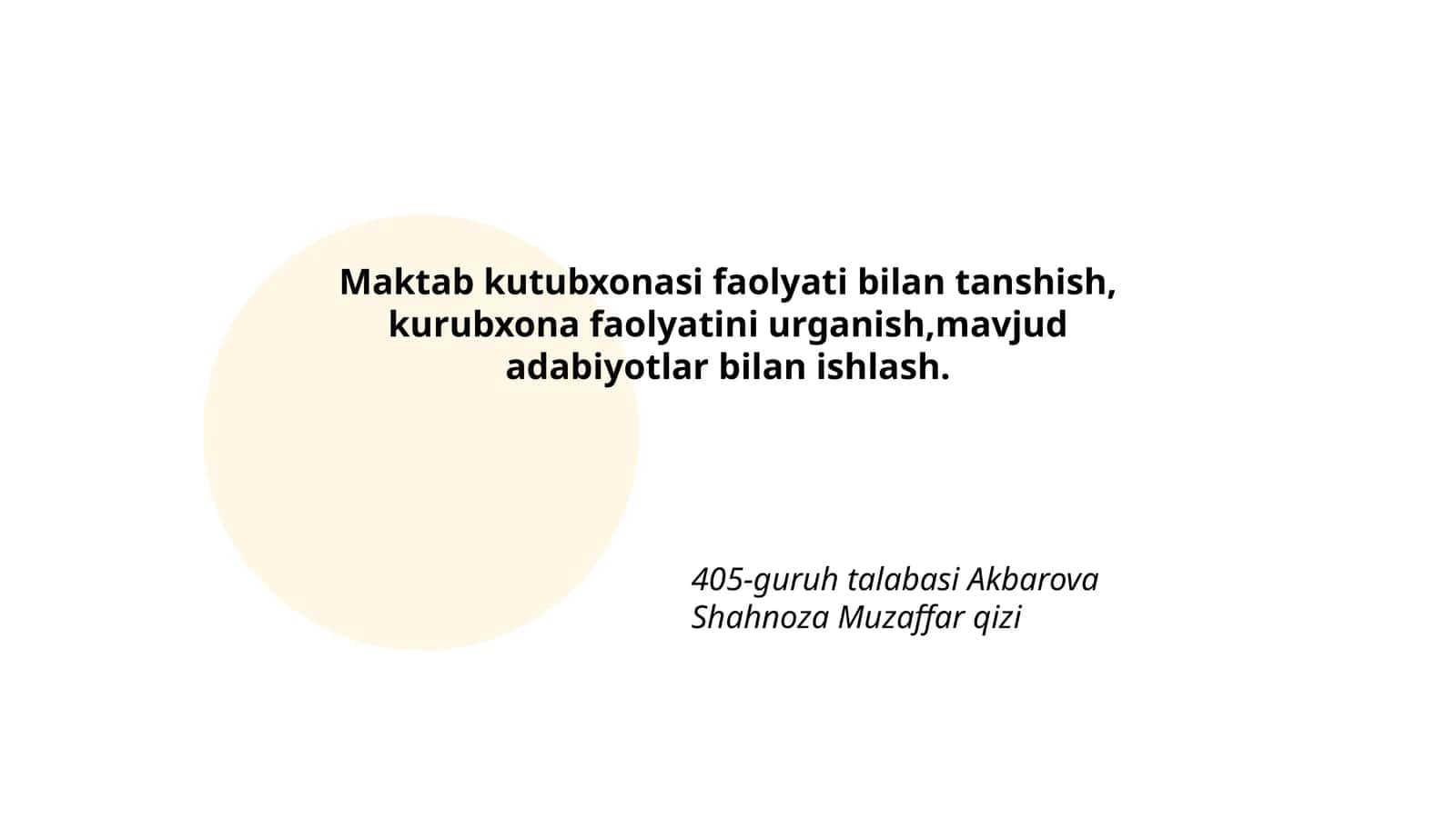 Maktab kutubxonasi faolyati