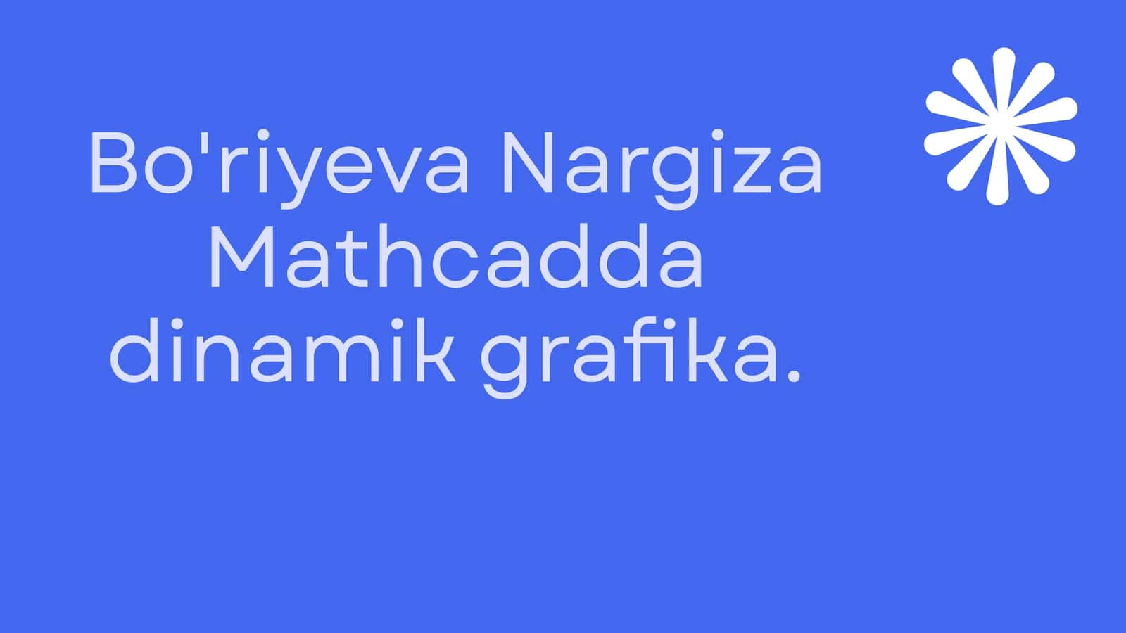 Mathcadda dinamik grafika