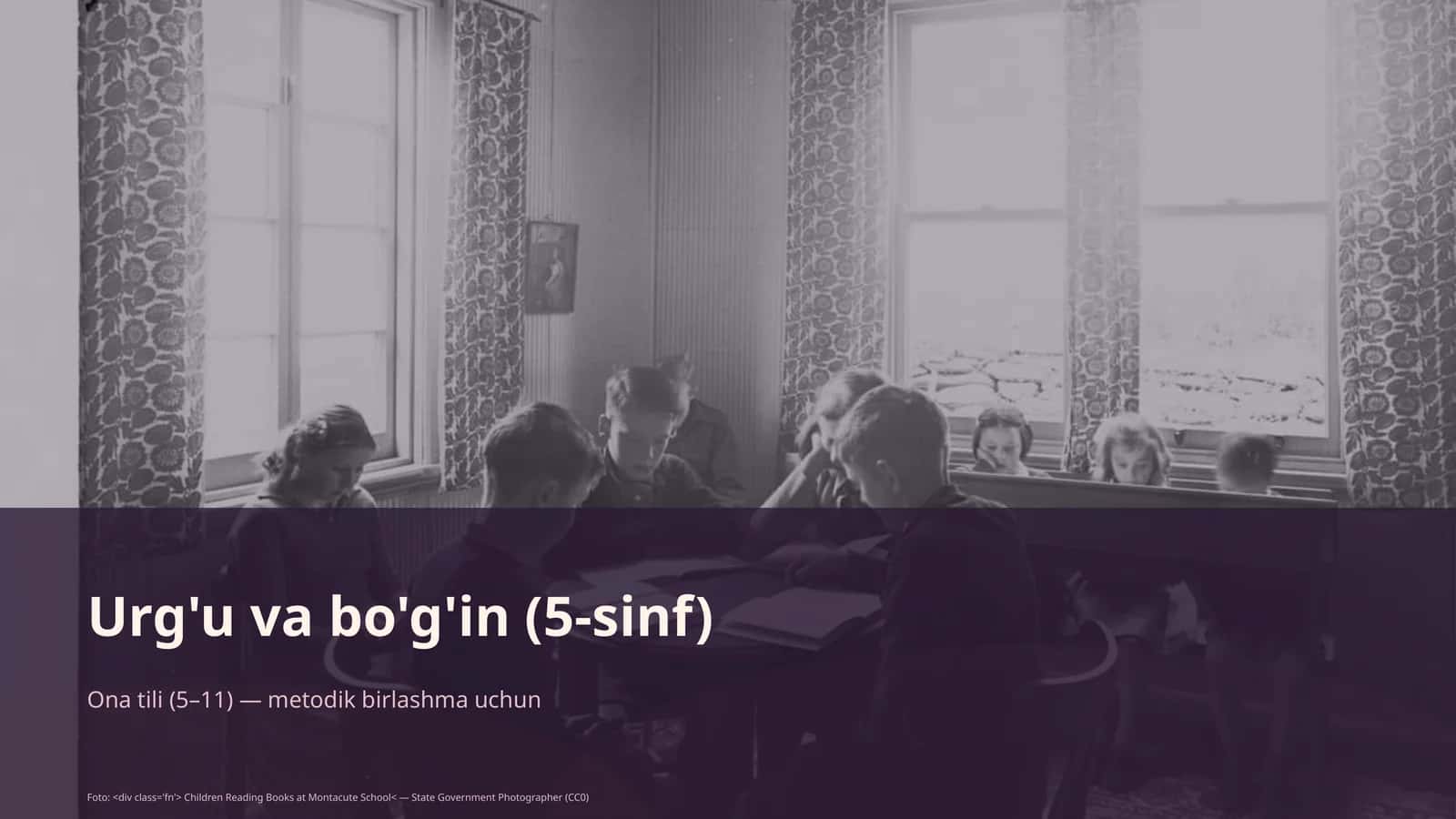 Urg'u va bo'g'in (5-sinf) - Ona tili (5–11) — metodik birlashma uchun