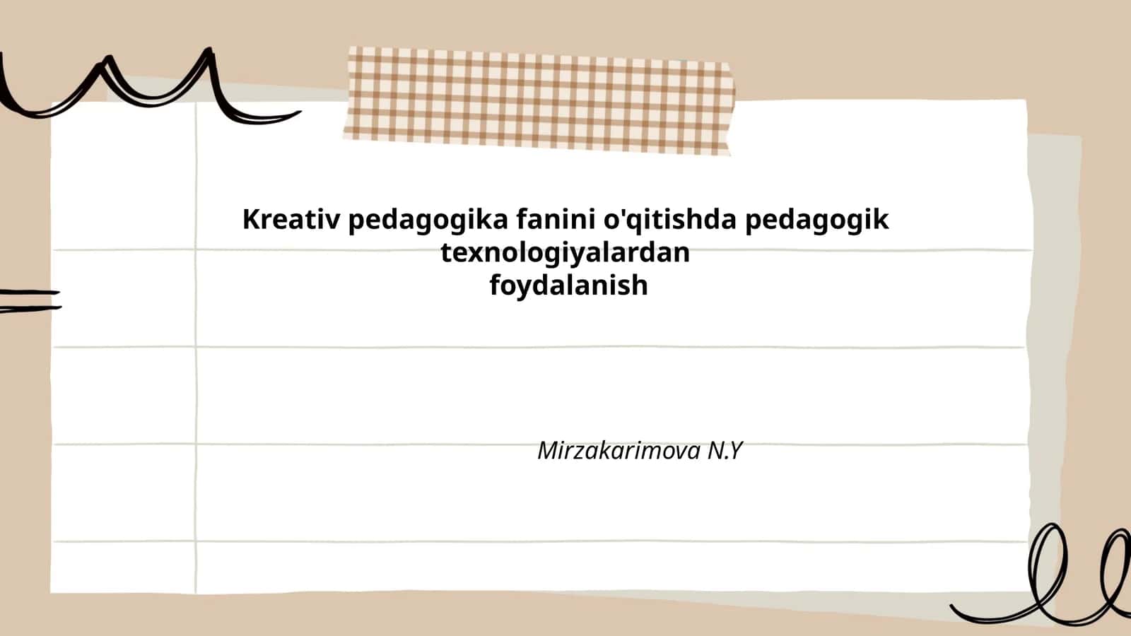 Kreativ pedagogikaga kirish