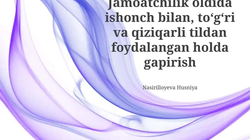 Ishonch va Sahna Qo'rquvini Yengish