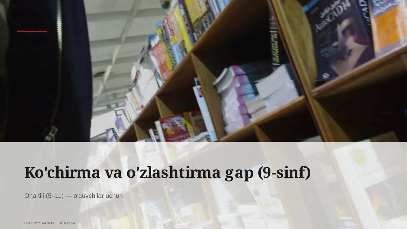 Ko'chirma va o'zlashtirma gap (9-sinf)