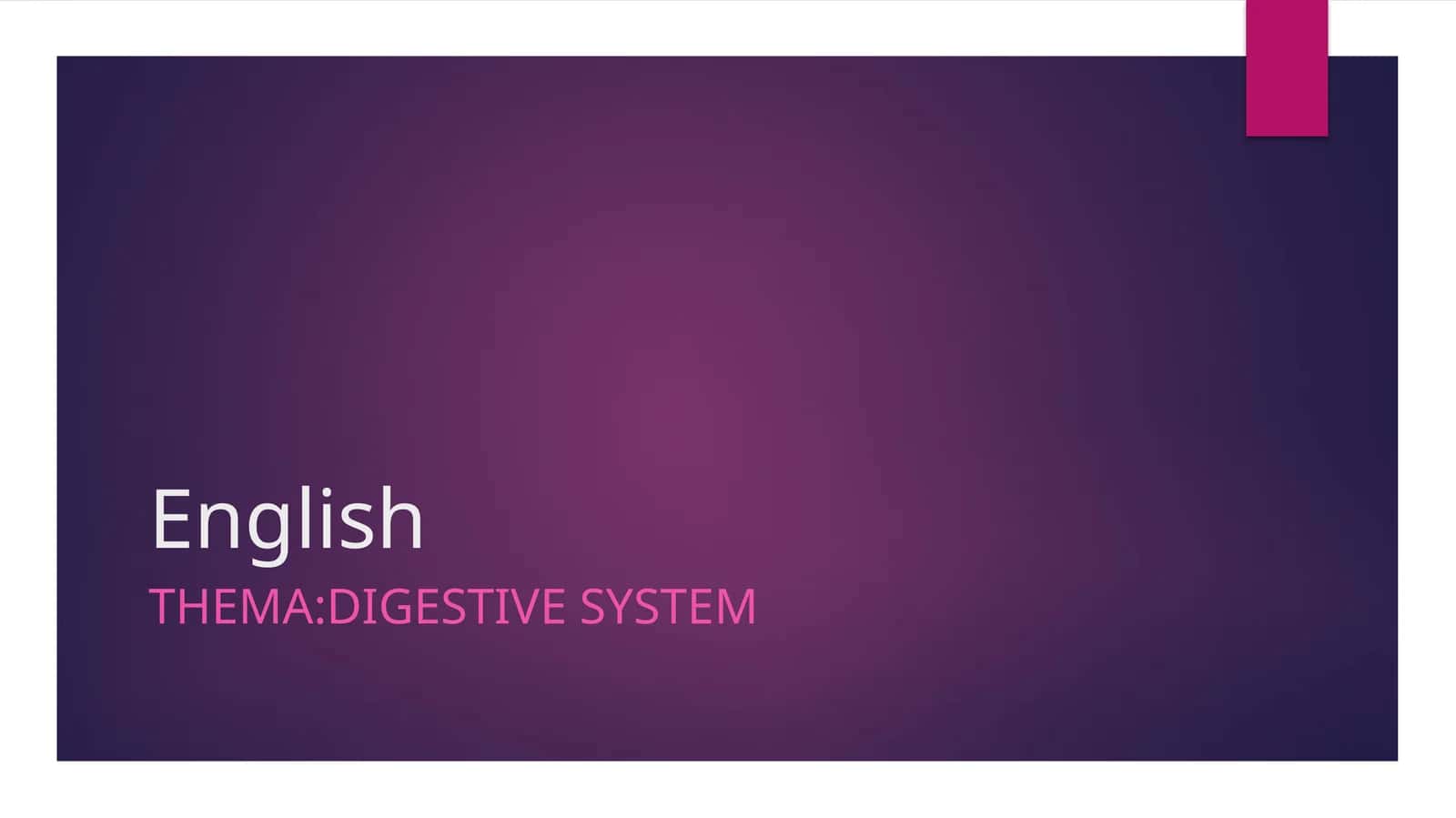 The Human Digestive System