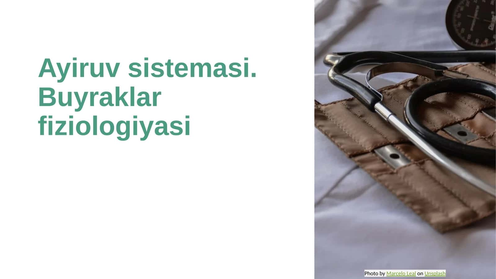 Ayiruv sistemasi. Buyraklar fiziologiyasi