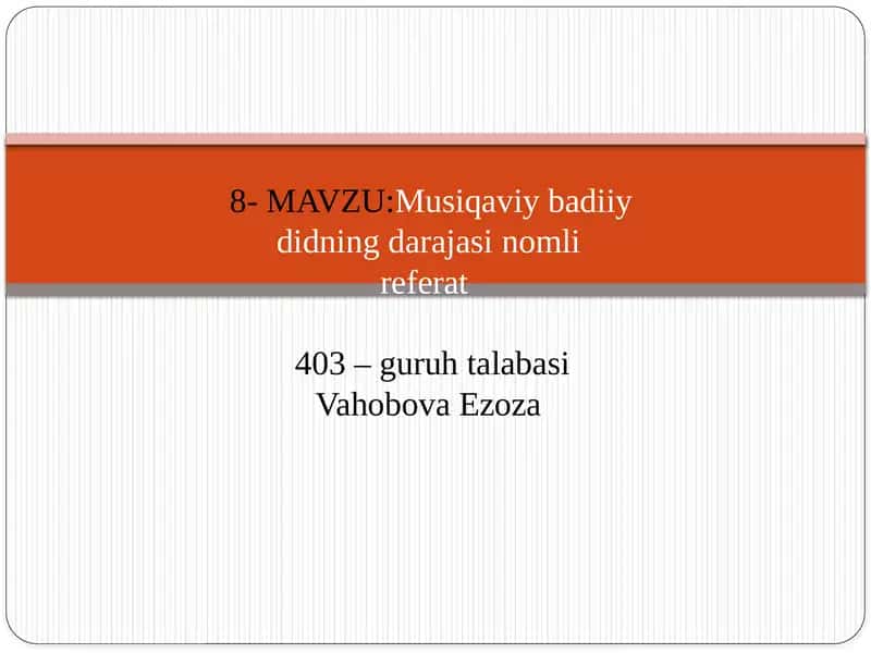 Musiqaviy badiiy didning darajasini oshirish