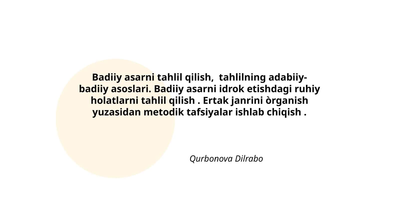 Qurbonova Dilrabo