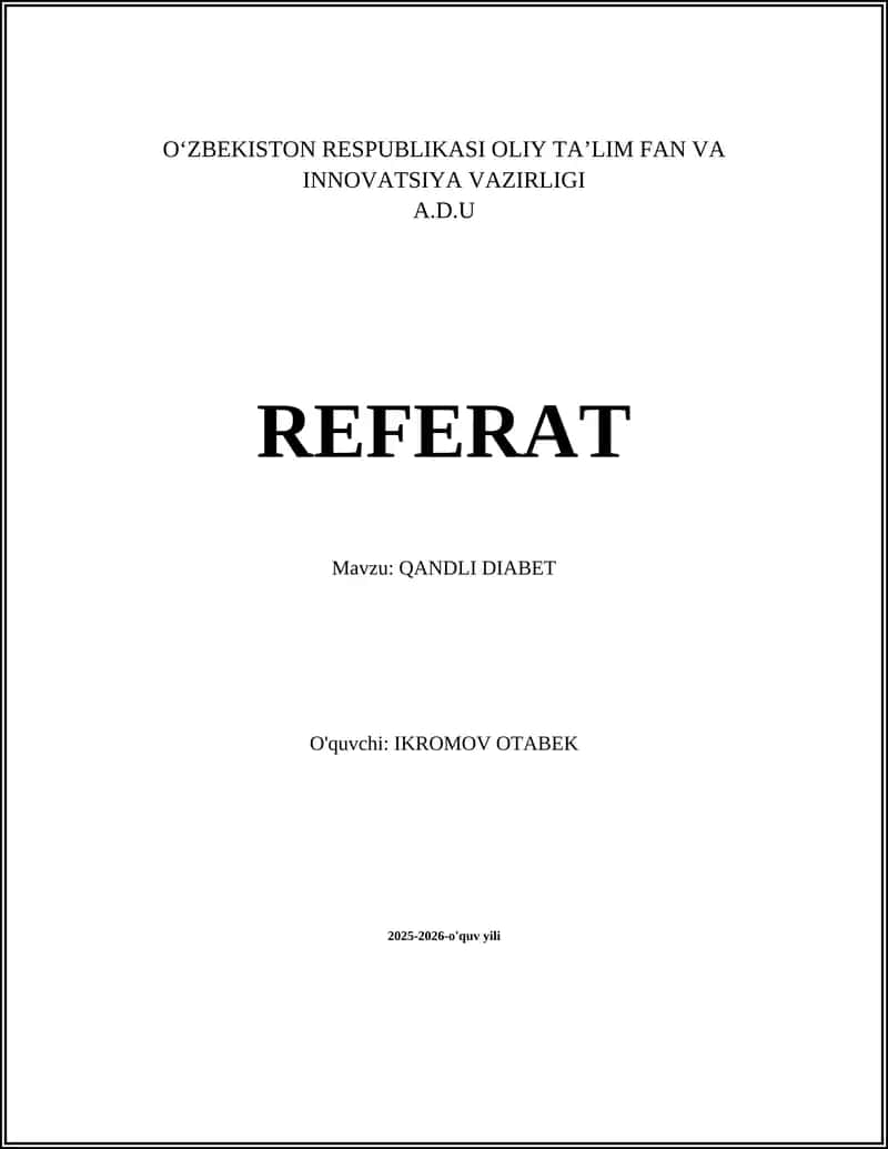 QANDLI DIABET