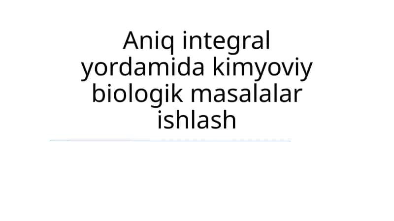 Kimyoviy biologik masalalar