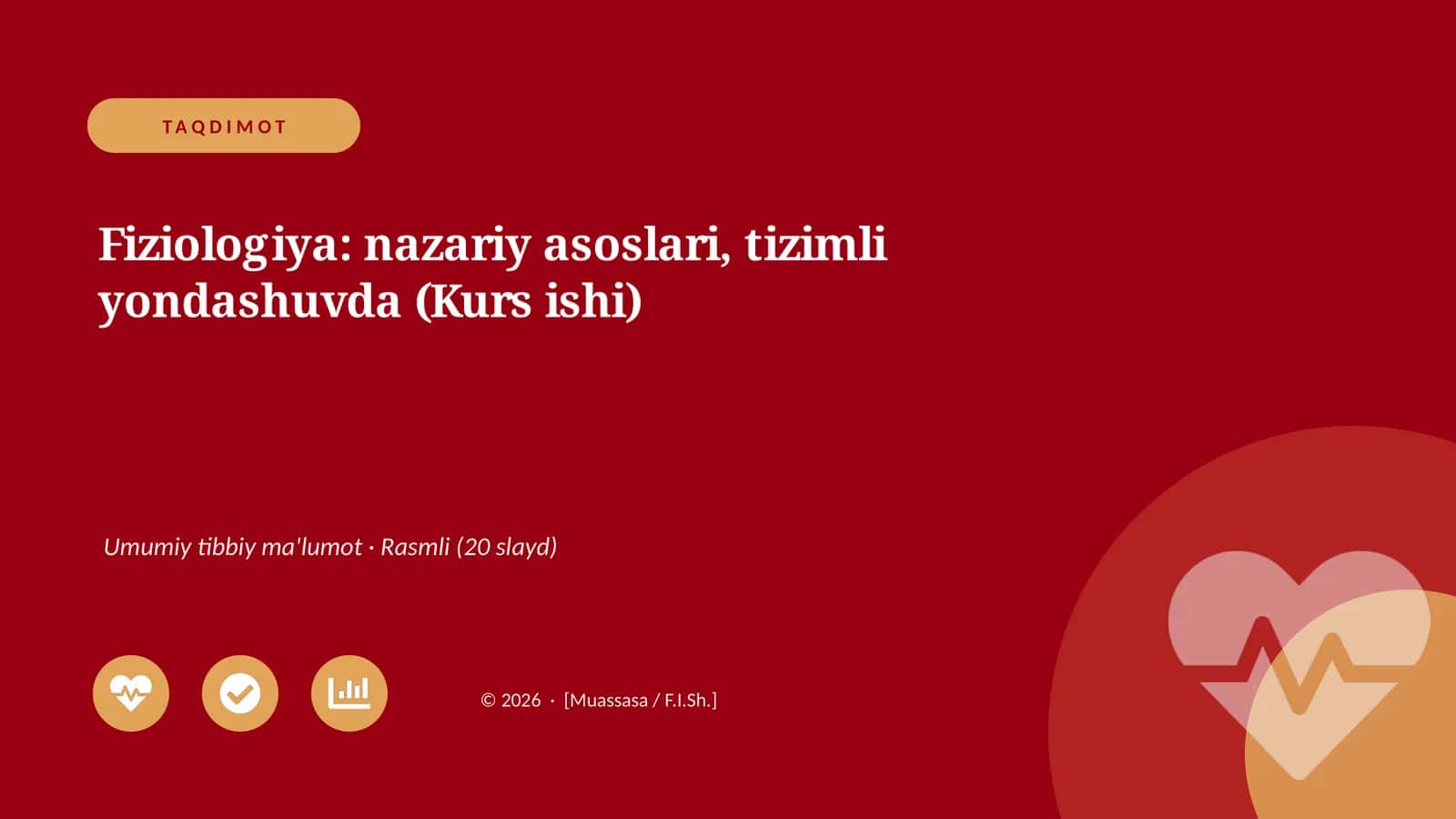 Fiziologiya: nazariy asoslari, tizimli yondashuvda (Kurs ishi)