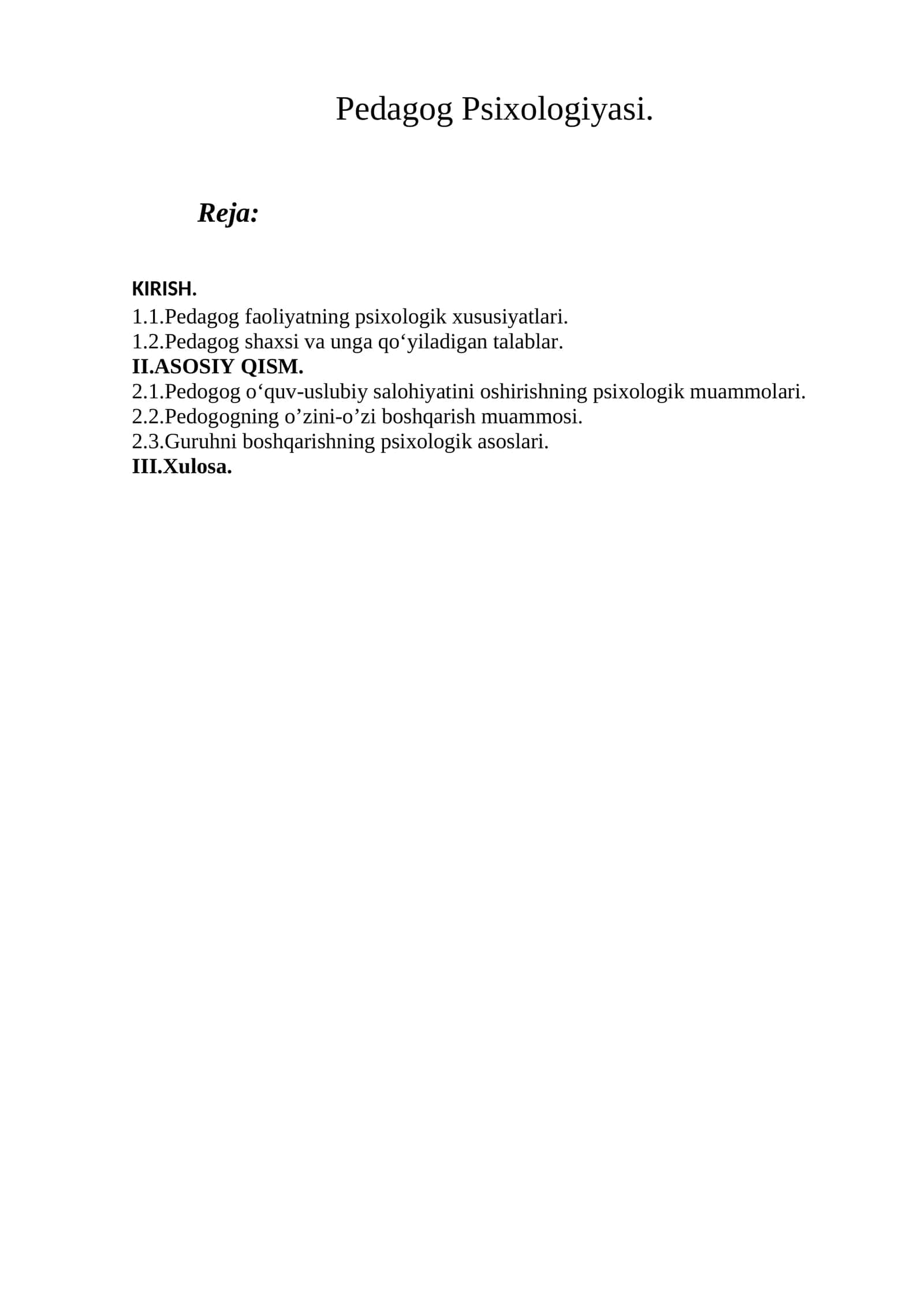 Pedagog Psixologiyasi