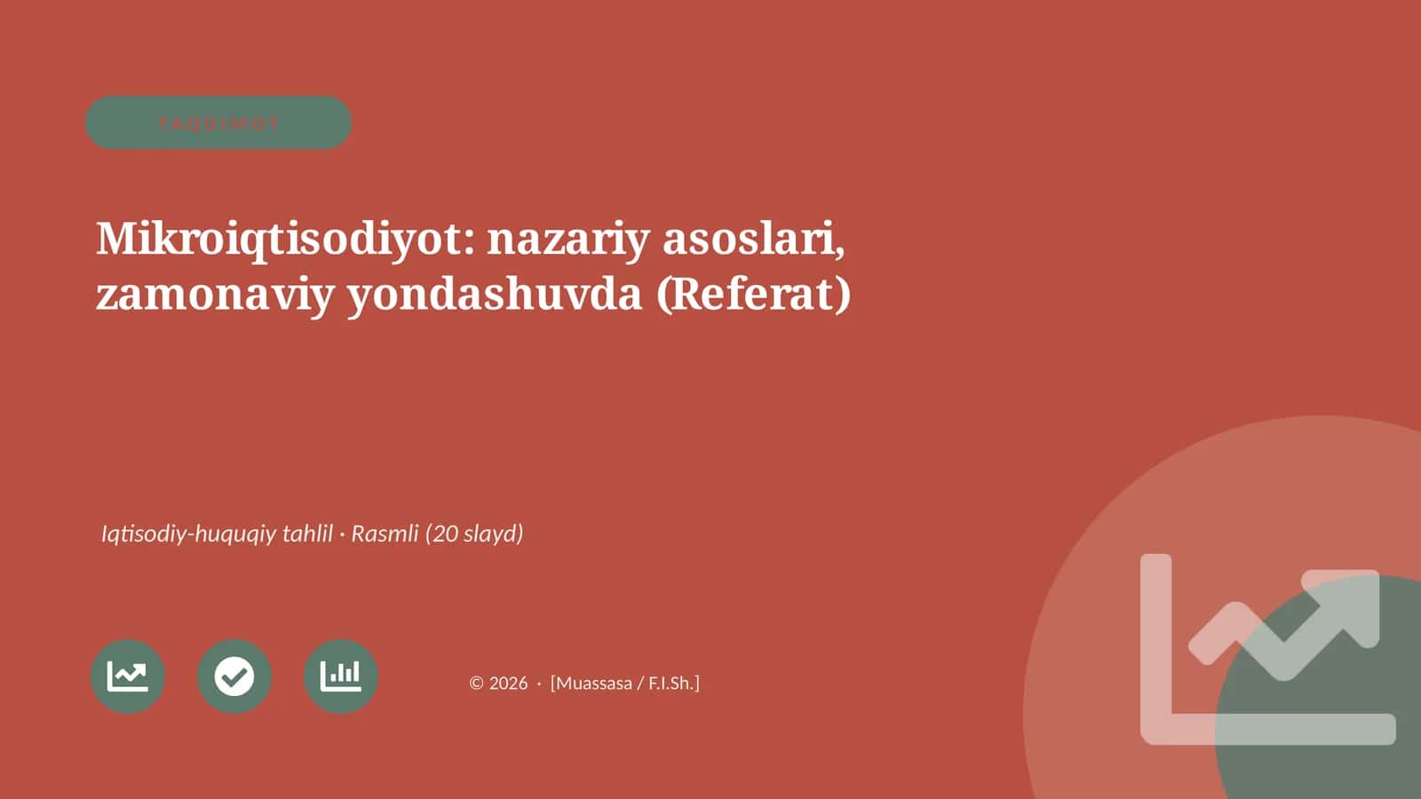 Mikroiqtisodiyot: nazariy asoslari, zamonaviy yondashuvda (Referat)