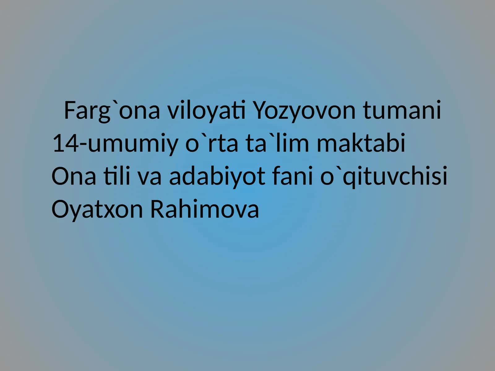 Ona tili va adabiyot fanidan taqdimot