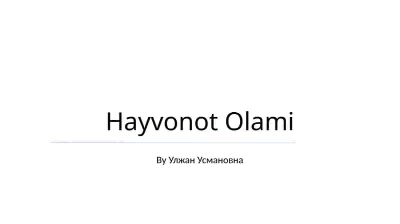 Hayvonot Olami