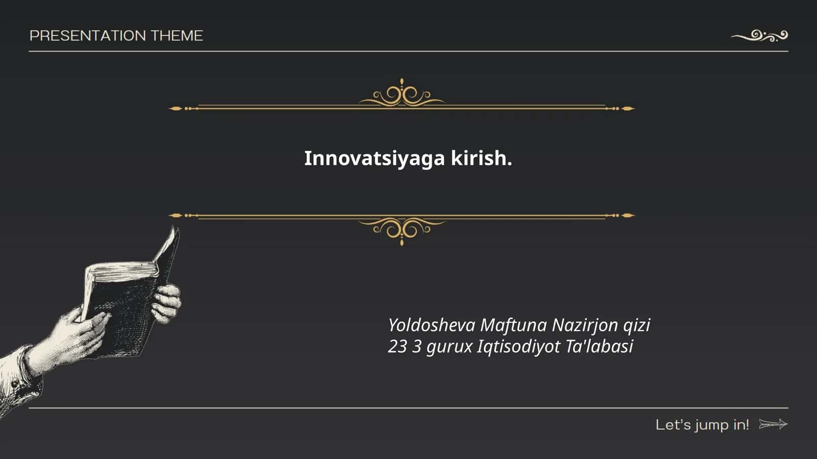 Innovatsiyaga kirish