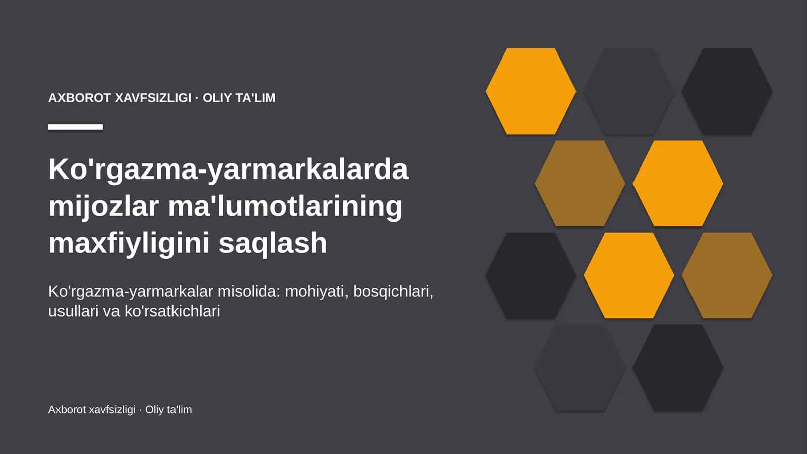 Ko'rgazma-yarmarkalarda mijozlar ma'lumotlarining maxfiyligini saqlash