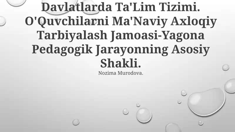 Iqtisodiy Rivojlangan Xorijiy Davlatlarda Ta'Lim Tizimi