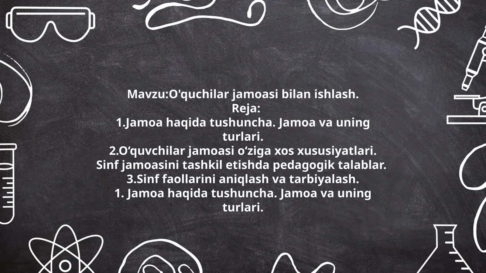 O'quchilar jamoasi bilan ishlash