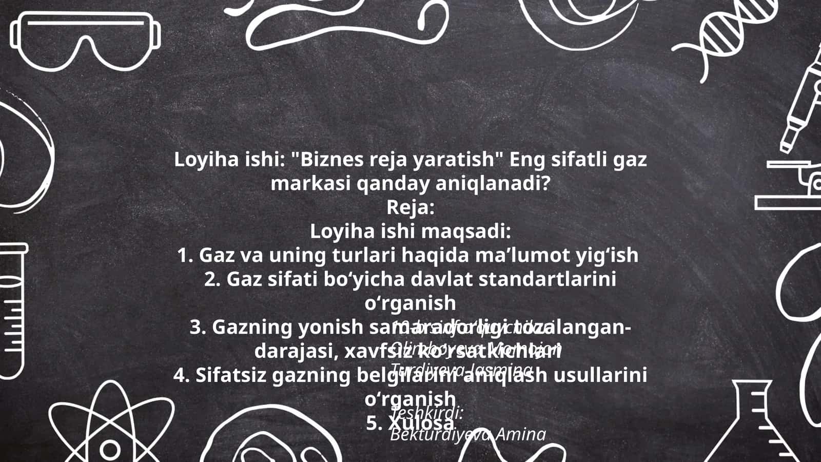 Biznes reja yaratish